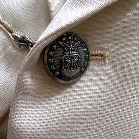 1970 US Air Force Officer Dress White Summer Uniform Coat Jacket Dinner USAF - Picture 9 of 12